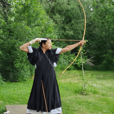 Dai Kato with kyudo